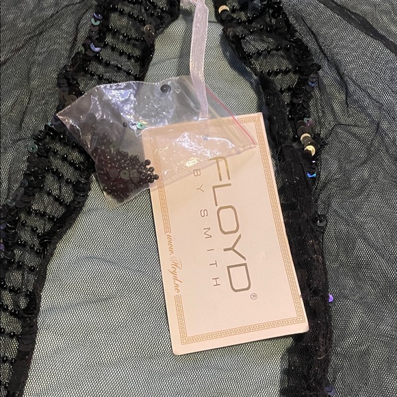 Floyd by smith Black Sheer Top with Sequin Details. New with tags. - Picture 5 of 7